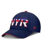 Fanatics Men's Navy/Red New York Rangers Authentic Pro Rink Team Code Flex Hat