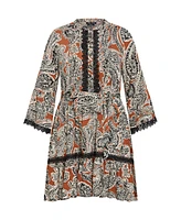 City Chic Plus Camille Print Dress