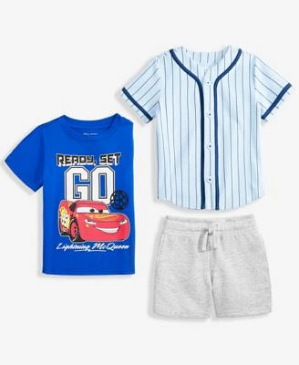 Epic Threads Toddler Boys Lightning Mcqueen T Shirt Baseball Jersey Top Fleece Shorts Exclusively At Macys