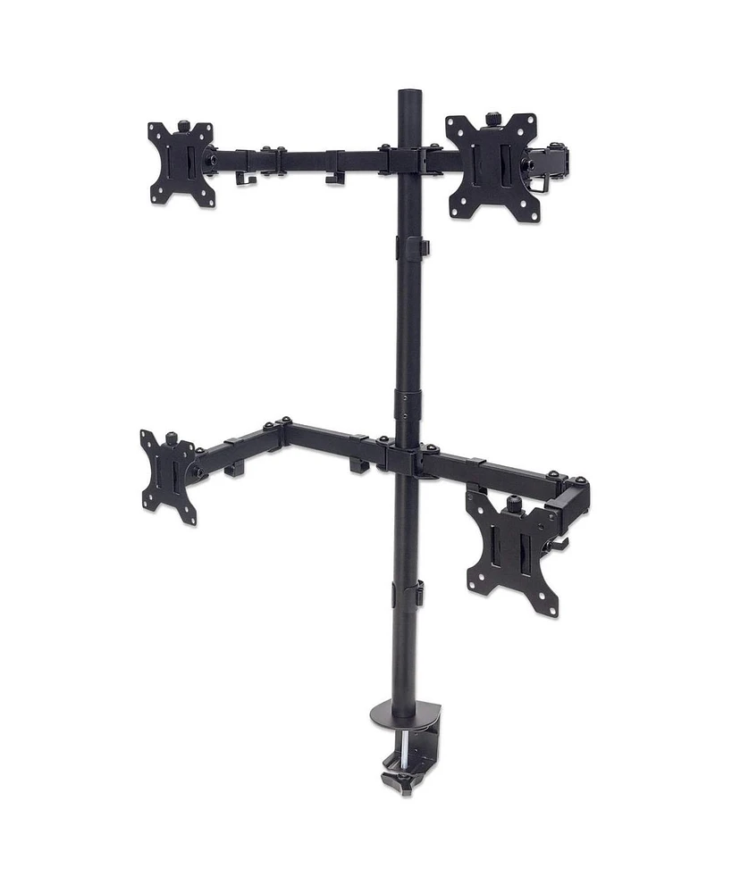 Manhattan Universal Four Monitor Mount with Double-Link Swing Arms, 461566