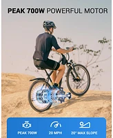 Gyroor 550W Electric Bike 26" Electric Mountain Bike for Adults, 48V Built-in Hidden Removable Battery, Up to 50 Miles with Shimano 21 Speed City Comm