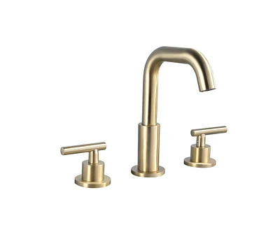 Casainc Widespread 2 Handle Mid-Arc Bathroom Faucet