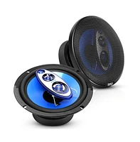 Pyle 8'' Four-Way Quadriaxial Speaker System, 500W, 4 Ohm, Blue (Pair)