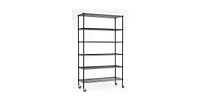 Slickblue Heavy Duty 6-Shelf Adjustable Metal Shelving Rack with Casters