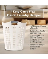 Gracious Living Easy Carry Flex 87 L Plastic Laundry Hamper (3 Pack)