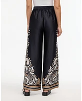 Ellen Tracy Women's Wide Leg Printed Pant