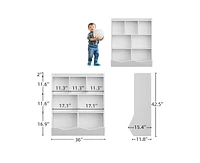 gaomon Toy Storage Cabinet, Three-Tier Kids Bookshelf and Bookcase for Storage Books and Toys