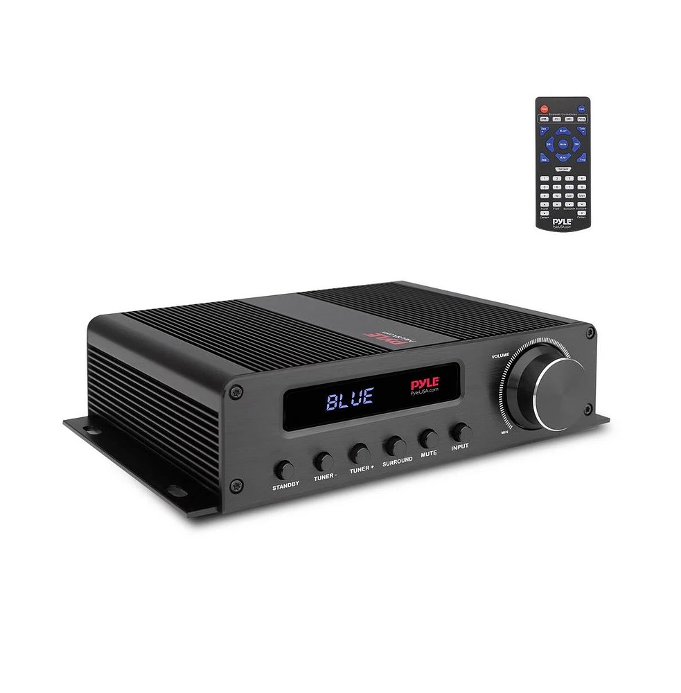 Pyle Compact 5.1-Channel Bluetooth Amplifier - Hi-Fi Av Audio Amp Receiver with Hdmi Output, Fm Radio with Digital Led Display (100W Max)