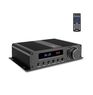 Pyle Compact 5.1-Channel Bluetooth Amplifier - Hi-Fi Av Audio Amp Receiver with Hdmi Output, Fm Radio with Digital Led Display (100W Max)