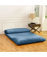 The Pop Home Large Folding Mattress Sofa Bean Bag Bed, High-Density Foam Filling-The