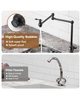 Casainc 1.8 Gpm Pot Filler Kitchen Faucet with 2 Handle