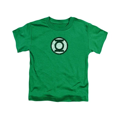 Green Lantern Toddler Girls Baby-Girls Scribble Logo Short Sleeve Tee / T-Shirt