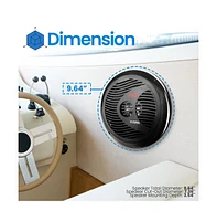 Pyle 8" Waterproof Marine Component Speakers - 180 Watt, Black