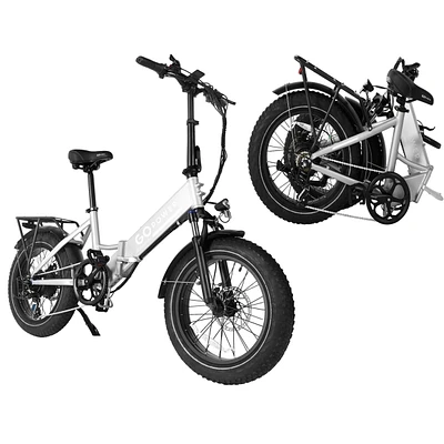 GoPowerBike GoCruiser V2 Folding Electric Bike 20 Mph Max Speed & 750W Motor