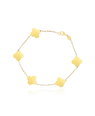 The Lovery Small Gold Clover Bracelet 14K Gold