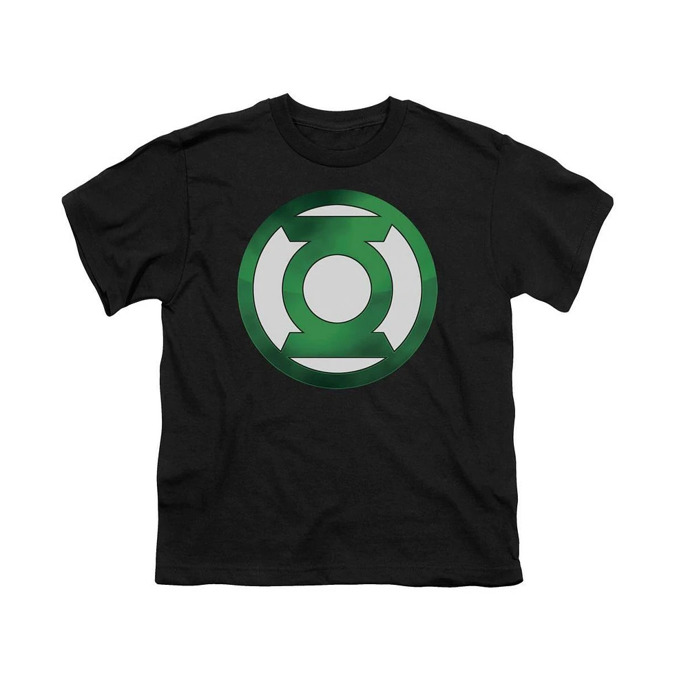 Green Lantern Boys Chrome Logo Short Sleeve Tee / T-Shirt