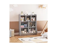 gaomon Toy Storage Cabinet, Three-Tier Kids Bookshelf and Bookcase for Storage Books and Toys