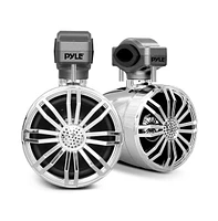 Pyle 3.5" Waterproof Rated Off-Road Speakers - Compact PowerSport Vehicle Speaker System for Motorcycle or Car (Chrome)