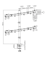 Manhattan Universal Four Monitor Mount with Double-Link Swing Arms, 461566