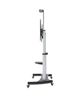 Manhattan Aluminum Heavy-Duty Height-Adjustable Multimedia Tv Cart, 461672