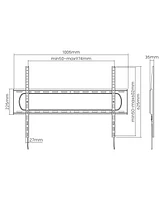 Manhattan Heavy-Duty Low-Profile Large-Screen Fixed Tv Wall Mount for 60"-120" Displays, 461917
