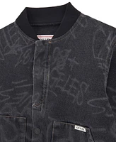 Guess Big Boy All-Over Laser Printed Denim Jacket