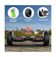 Gyroshoes Warrior 8.5 inch Off Road All Terrain Smart G2 Hoverboard with Bluetooth Speaker and Led Lights, Self Balancing Hoverboards for Kids & Adult