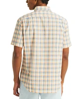 Nautica Men's Short Sleeve Button-Down Plaid Shirt