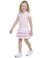 adidas Toddler & Little Girls Short-Sleeve Ruffled Polo Dress