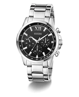 Guess Men's Multi-Function Silver Tone Stainless Steel Watch, 44mm