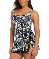 Beyond Control Women's Sharp Observation Square-Neck Swim Dress