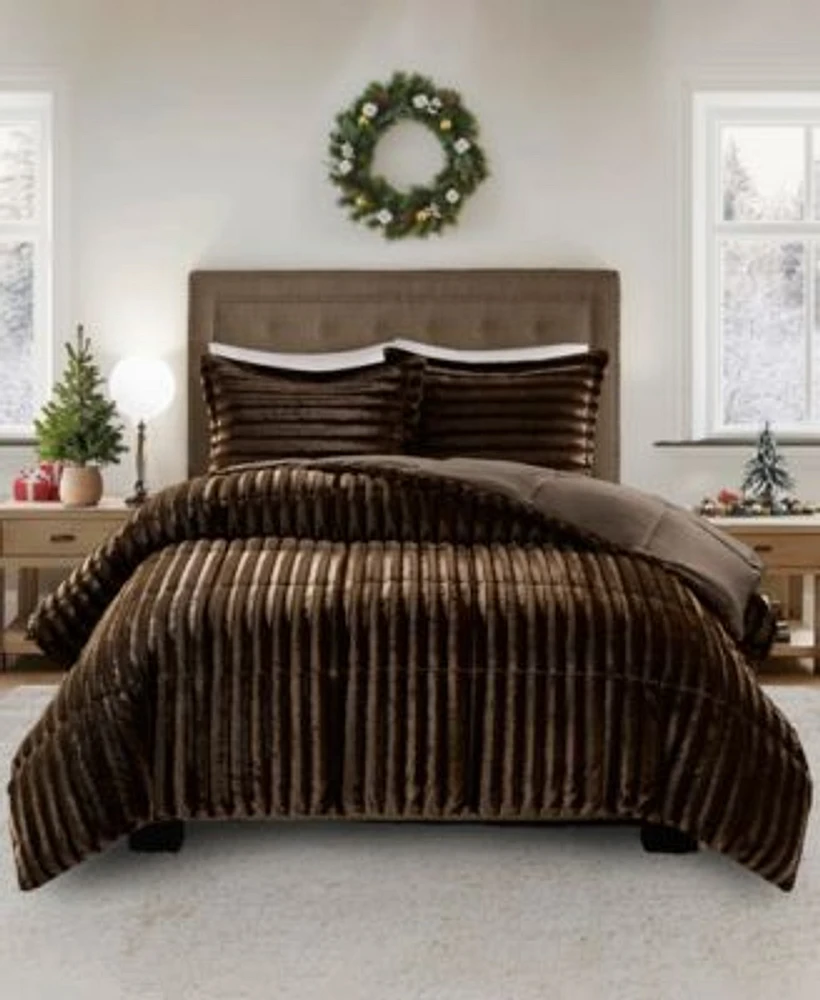 Madison Park Duke Reversible Faux Fur Comforter Sets