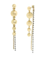 Steve Madden Faux Stone Sphere Chain Earrings