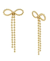 Steve Madden Sculpted Sphere Bow Drop Earrings