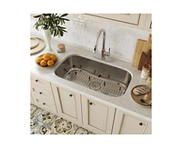 Casainc 32inch L x 18inch W Undermount Kitchen Sink with Accessories