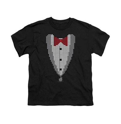 Big Bang Theory Boys Pixelated Tux Short Sleeve Juvenile Tee / T-Shirt