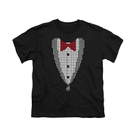 Big Bang Theory Boys Pixelated Tux Short Sleeve Juvenile Tee / T-Shirt