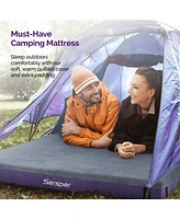 Sersper Gel Memory Foam Camping Mattress Sleeping Pad 4 Inch Portable Floor Mat Roll Up