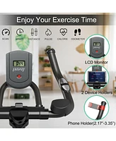 Gymax Stationary Exercise Bike Cycling Bike W/33Lbs Flywheel Home Fitness Gym Cardio