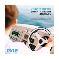 Pyle Marine Bluetooth Stereo Receiver with 1 Pair of PLMR60W Speakers, 300W