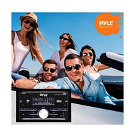 Pyle Single Din Bluetooth MP3 Dsp Stereo Receiver with Usb, Aux, Am/Fm Radio, 300W