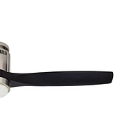 52" Windspun Modern Indoor Ceiling Fan 3 Blade Led Light Remote Control Brushed Nickel Finish Black Wood Blades Bedroom Living Room Kitchen Dining Roo