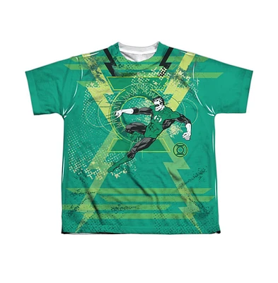 Green Lantern Boys Weild The Logo Short Sleeve Poly Crew Tee / T-Shirt