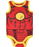 Avengers Baby Boys Marvel Spider-Man Iron Man Captain America 5 Pack Bodysuits Newborn to