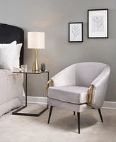 Lumisource 28" Steel Claire Contemporary Glam Accent Chair