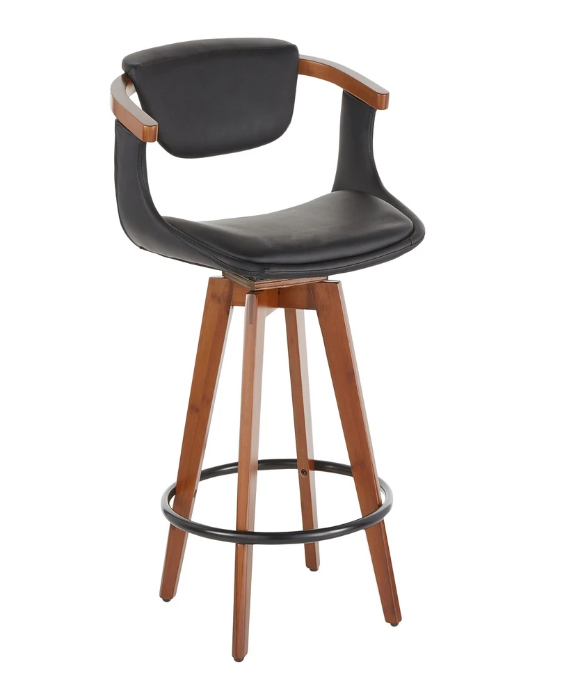 Lumisource 36" Bamboo Oracle Mid-Century Modern Counter Stool