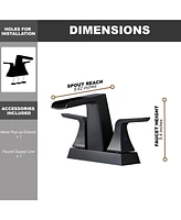 Casainc Centerset Faucet 2-handle Bathroom Faucet with Drain Assembly
