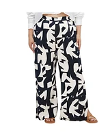 City Chic Plus Enya Print Pant