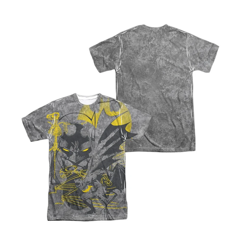 Batman Men's Symbiotic (Front/Back Print) Short Sleeve Adult 100% Poly Crew Tee / T-Shirt