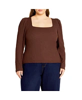 City Chic Plus Mysteria Top